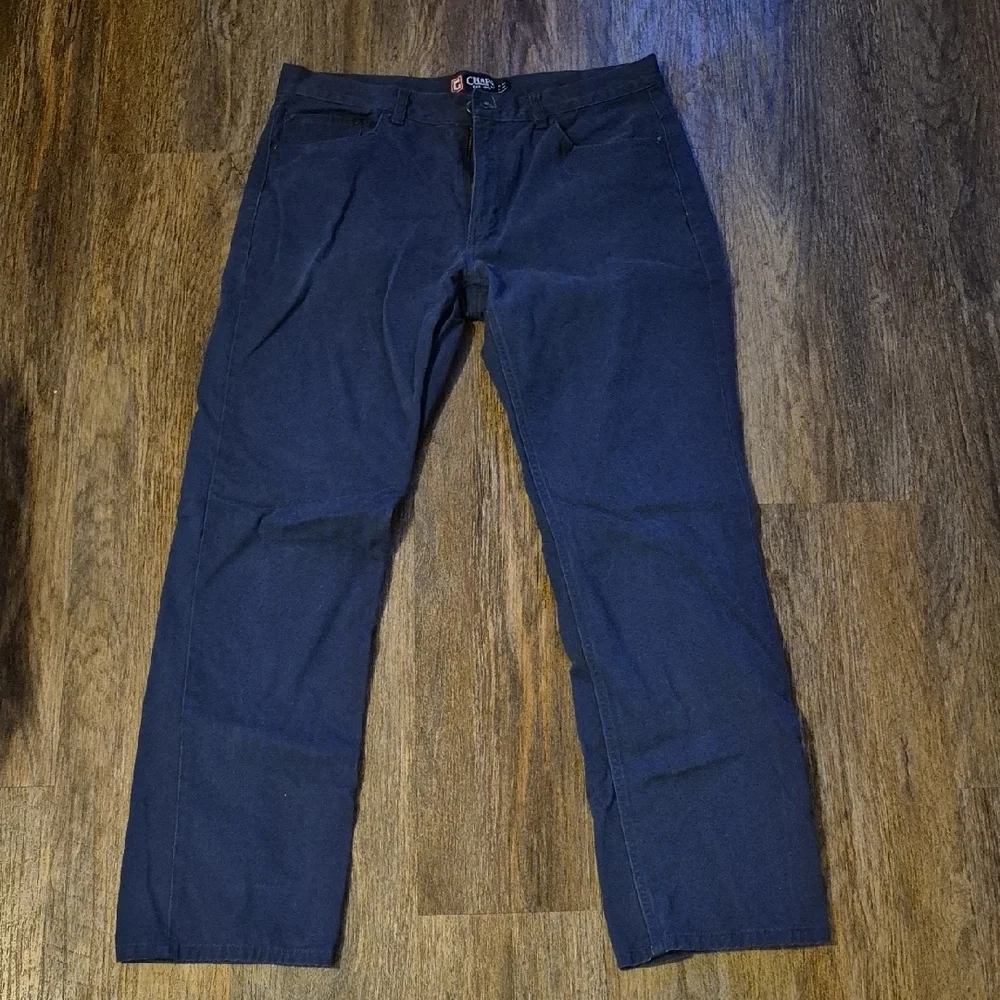 Chaps Mens Dark Blue Chinos Khakis  Size 34x32 Euc